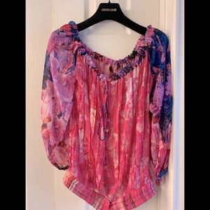 Roberto Cavalli floral silk blouse